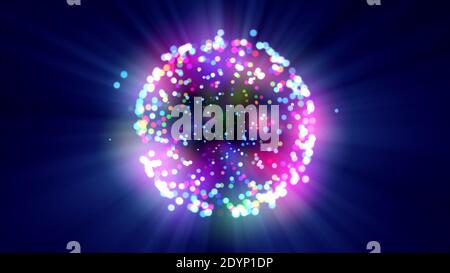 cell particle light ray color, illustration render Stock Photo - Alamy