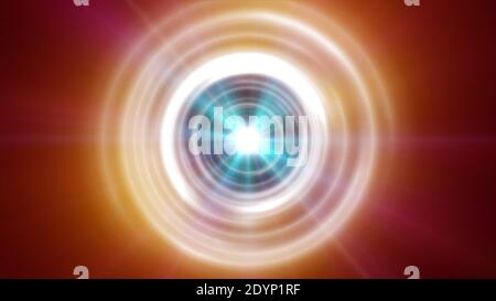 rings light ray Orb neon ray light illustration Stock Photo