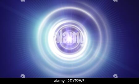 rings light ray Orb neon ray light illustration Stock Photo