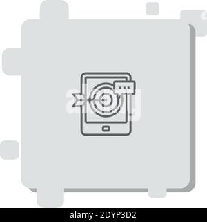 retargeting vector icon modern simple vector illustration Stock Vector