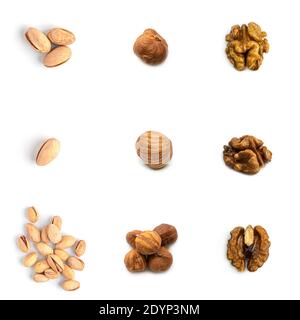 Nuts on a white background. High quality photo Stock Photo