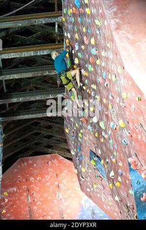 Awesome Walls, Rock Climbing Wall Liverpool Stock Photo