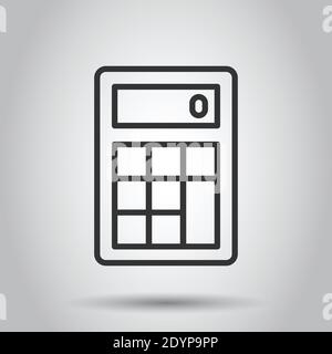 Calculator icon in flat style. Calculate vector illustration on white isolated background. Calculation business concept. Stock Vector