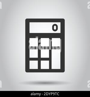 Calculator icon in flat style. Calculate vector illustration on white isolated background. Calculation business concept. Stock Vector
