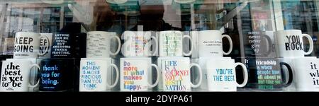 Philosophy Mugs ,London, England, UK. Stock Photo