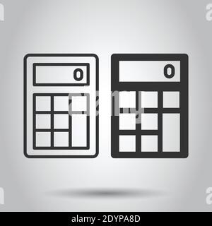 Calculator icon in flat style. Calculate vector illustration on white isolated background. Calculation business concept. Stock Vector