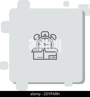 time vector icon modern simple vector illustration Stock Vector