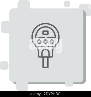 parking meter vector icon modern simple vector illustration Stock Vector