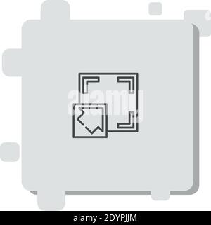 full screen vector icon modern simple vector illustration Stock Vector