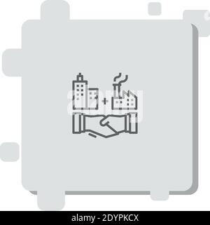outsourcing vector icon modern simple vector illustration Stock Vector