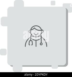 doctor vector icon modern simple vector illustration Stock Vector