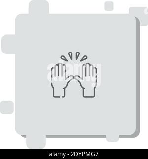 raise hand vector icon modern simple vector illustration Stock Vector