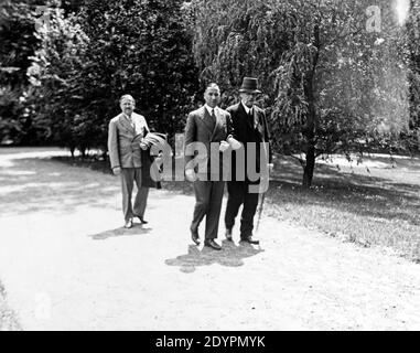 Paul von Hindenburg with his son Oskar, June 27, 1934, Germany Stock Photo