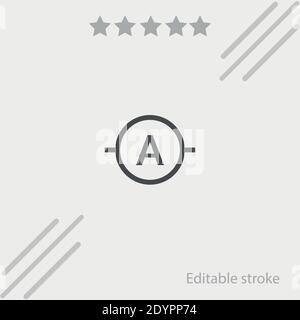 ammeter vector icon modern simple vector illustration Stock Vector