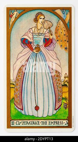 L'Imperatice or The Empress Tarot Card from US Games Systems Ltd Renaissance Deck Stock Photo