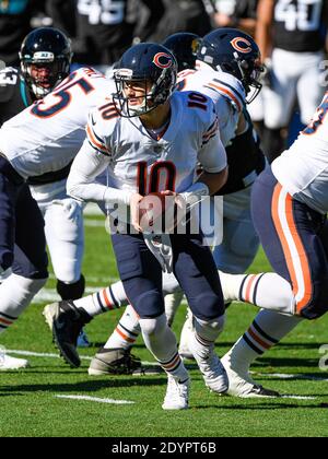 Jacksonville, FL, USA. 27th Dec, 2020. Chicago Bears quarterback Mitchell  Trubisky (10) during 1st half NFL football game between the Chicago Bears  and the Jacksonville Jaguars at TIAA Bank Field in Jacksonville