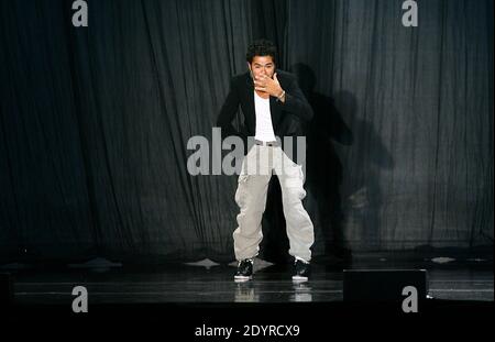 Jamel Debbouze performs his one-man-show in Perpignan, south of France on November 14, 2012. Photo by Michel Clementz/ABACAPRESS.COM Stock Photo