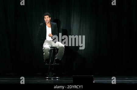 Jamel Debbouze performs his one-man-show in Perpignan, south of France on November 14, 2012. Photo by Michel Clementz/ABACAPRESS.COM Stock Photo