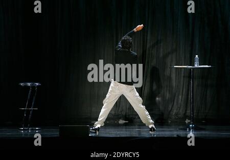 Jamel Debbouze performs his one-man-show in Perpignan, south of France on November 14, 2012. Photo by Michel Clementz/ABACAPRESS.COM Stock Photo