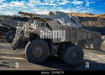 Haulpac 250 ton trucks working an open face coal mine in Australia ...