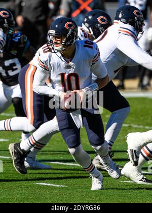 Jacksonville, FL, USA. 27th Dec, 2020. Chicago Bears quarterback Mitchell  Trubisky (10) during 1st half NFL football game between the Chicago Bears  and the Jacksonville Jaguars at TIAA Bank Field in Jacksonville