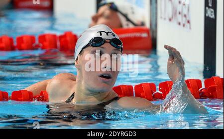 France's Camille Muffat Women's 400 m freestyle series during the 15th FINA Swimming World Championships at Montjuic Municipal Pool in Barcelona, Spain on July 2013. Photo by Christian Liewig/ABACAPRESS.COM Stock Photo