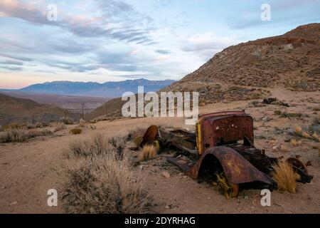 This is an old mining site, close to Buttermilk Road in the hills above Bishop, Inyo County, CA, USA. Stock Photo