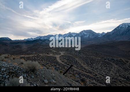 This is an old mining site, close to Buttermilk Road in the hills above Bishop, Inyo County, CA, USA. Stock Photo