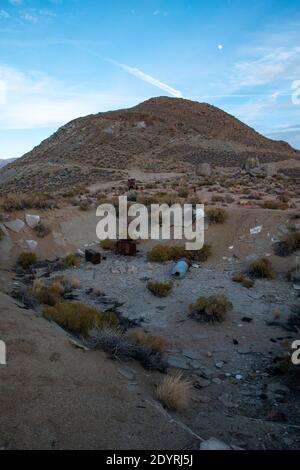 This is an old mining site, close to Buttermilk Road in the hills above Bishop, Inyo County, CA, USA. Stock Photo