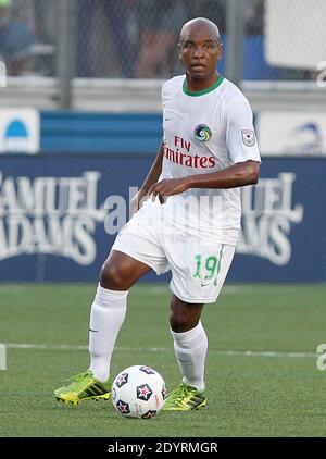 New York Cosmos player Marcos Senna during the match againt The Fort Lauderdale Strikers at Hofstra University in Hempstead, New York on August 3, 2013. Cosmos defeated the Strikers 2-1Photo by Charles Guerin/ABACAPRESS.COM Stock Photo