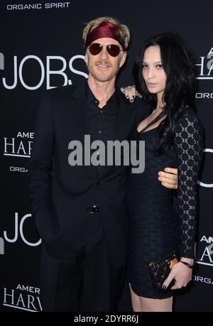 Matthew Modine and daughter Ruby arrive at the screening of 'Jobs' at Regal Cinemas L.A. Live in Los Angeles, CA, USA, on August 13, 2013. Photo by Lionel Hahn/ABACAPRESS.COM Stock Photo