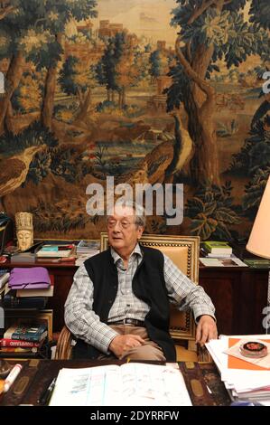 French lawyer Jacques Verges seen in his office in Paris, France on September 9, 2010. Photo by Ammar Abd Rabbo/ABACAPRESS.COM Stock Photo