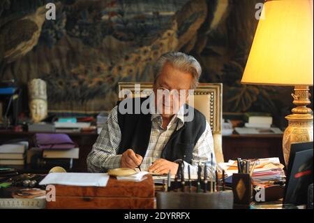 French lawyer Jacques Verges seen in his office in Paris, France on September 9, 2010. Photo by Ammar Abd Rabbo/ABACAPRESS.COM Stock Photo