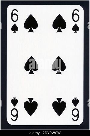 Playing cards of Spades suit isolated on black background - High quality XXL. Stock Photo