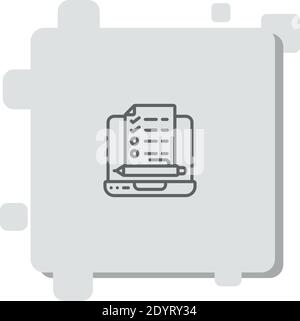 laptop vector icon modern simple vector illustration Stock Vector