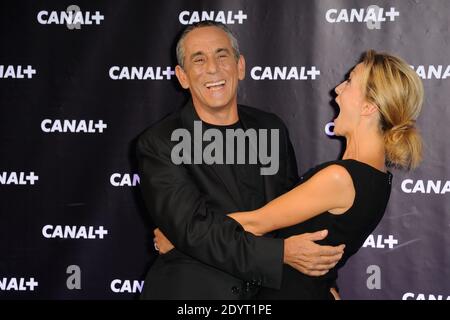 Thierry Ardisson , Audrey Crespo-Mara attending the Canal Plus party held at The Electric Club in Paris, France on August 28, 2013. Photo by Alban Wyters/ABACAPRESS.COM Stock Photo