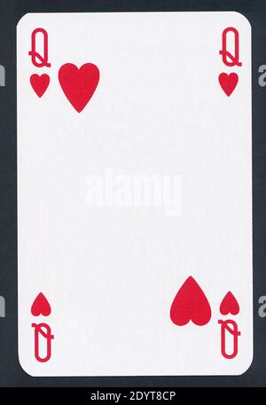 Playing cards of Hearts suit isolated on black background - High quality XXL. Stock Photo