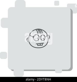 geek vector icon modern simple vector illustration Stock Vector