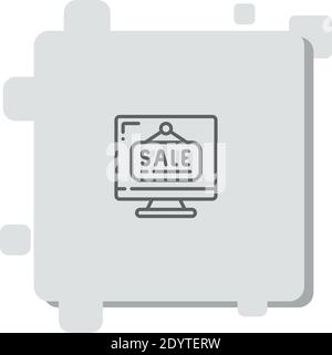 desktop vector icon modern simple vector illustration Stock Vector