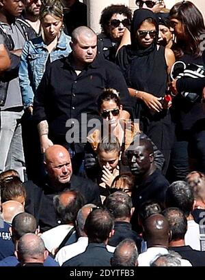 No Web No Apps Until September 24, 2013 - Jose Anigo and family attending the Funeral servive of his son Adrien Anigo in Aubagne, France on septembre 9, 2013. Photo by ABACAPRESS. COM Stock Photo