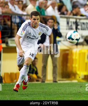 Real Madrid's Jose Ignacio Fernandez Iglesias aka Nacho during the Spanish La Liga, Real Madrid Vs Villarreal FC at Santiago Bernabeu stadium in Madrid, Spain on September 14, 2013. Photo by Giuliano Bevilacqua/ABACAPRESS.COM Stock Photo