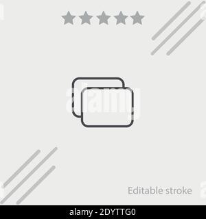 overlapping round cornered rectangles vector icon modern simple vector illustration Stock Vector