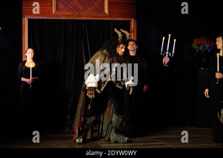 Preparation and Rehearsal of the new musical 'La Belle Et La Bete' at the Theatre Mogador in Paris, France on September 25, 2013. Photo by Alban Wyters/ABACAPRESS.COM Stock Photo