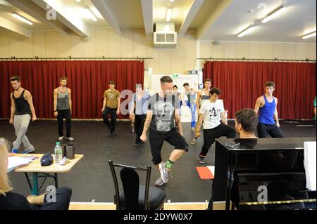 Preparation and Rehearsal of the new musical 'La Belle Et La Bete' at the Theatre Mogador in Paris, France on September 25, 2013. Photo by Alban Wyters/ABACAPRESS.COM Stock Photo