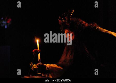 Preparation and Rehearsal of the new musical 'La Belle Et La Bete' at the Theatre Mogador in Paris, France on September 25, 2013. Photo by Alban Wyters/ABACAPRESS.COM Stock Photo