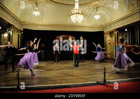 Preparation and Rehearsal of the new musical 'La Belle Et La Bete' at the Theatre Mogador in Paris, France on September 25, 2013. Photo by Alban Wyters/ABACAPRESS.COM Stock Photo