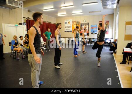 Preparation and Rehearsal of the new musical 'La Belle Et La Bete' at the Theatre Mogador in Paris, France on September 25, 2013. Photo by Alban Wyters/ABACAPRESS.COM Stock Photo