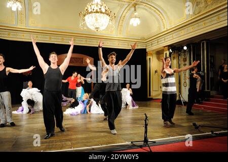 Preparation and Rehearsal of the new musical 'La Belle Et La Bete' at the Theatre Mogador in Paris, France on September 25, 2013. Photo by Alban Wyters/ABACAPRESS.COM Stock Photo