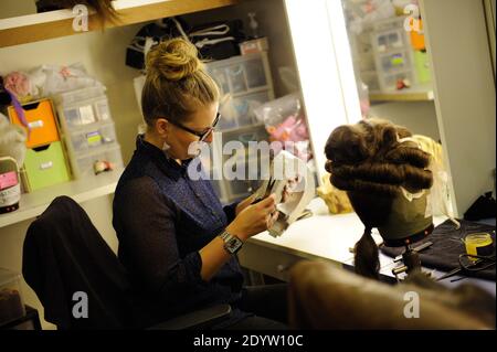 Preparation and Rehearsal of the new musical 'La Belle Et La Bete' at the Theatre Mogador in Paris, France on September 25, 2013. Photo by Alban Wyters/ABACAPRESS.COM Stock Photo