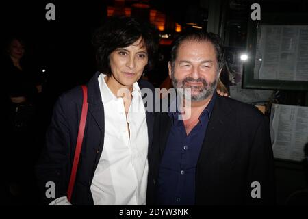 Ines de la Fressange and Denis Olivennes attending the premiere of 'Opium' held at 'Cinema Le Saint Germain' in Paris, France on September 27, 2013. Photo by Jerome Domine/ABACAPRESS.COM Stock Photo